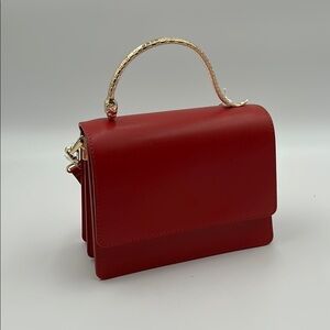 2102- Anna Paola Genuine Italian Leather Crossbody Bag NWT
